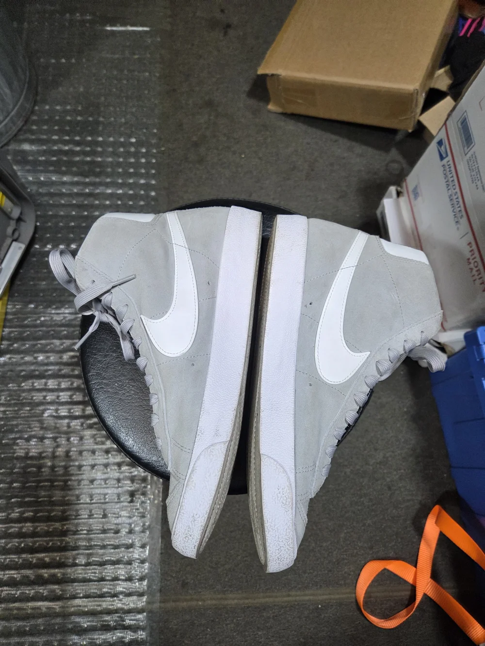 Nike Blazer Men's Gray Suede High-Top Sneakers Size 10m